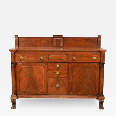 Antique Mahogany Wood Federal Style Credenza Sideboard