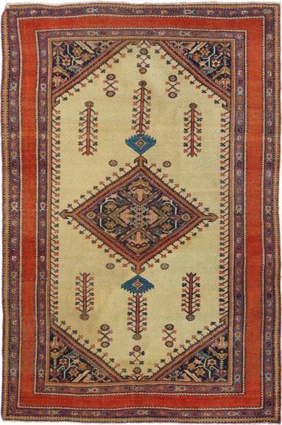 Antique Malayer Rug 4 2 x 6 8 