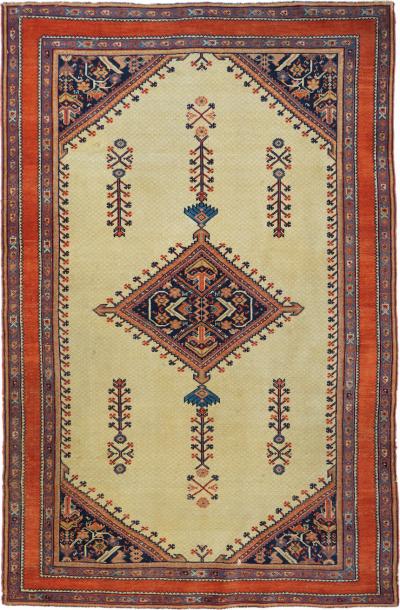 Antique Malayer Rug 4 3 x 6 7 