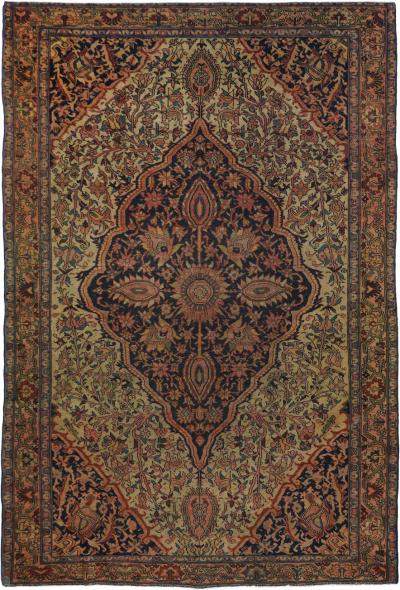 Antique Malayer Rug 4 7 x 6 8 