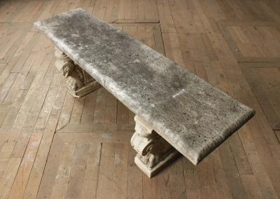 Antique Marble Garden Bench