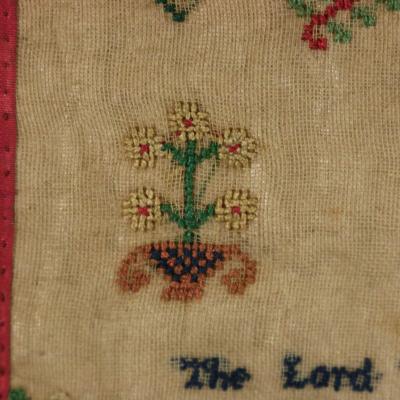 Antique Miniature Sampler circa 1800 by Sophia Honey