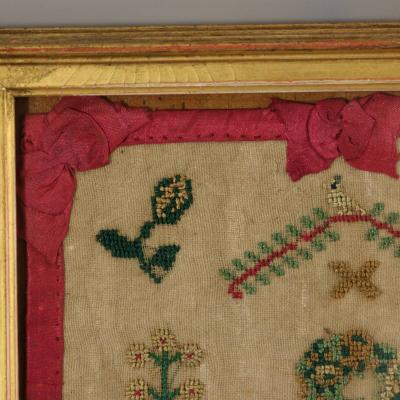 Antique Miniature Sampler circa 1800 by Sophia Honey