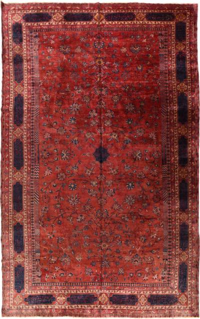 Antique Mohajeran Sarouk Rug 11 0 x 17 10 