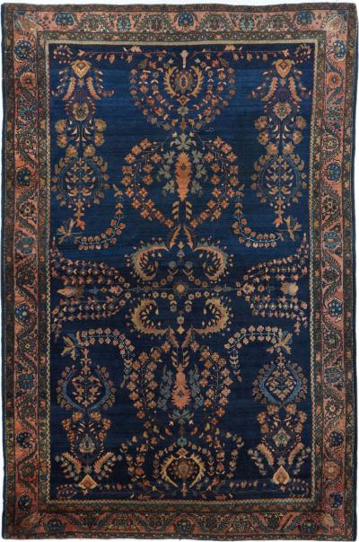 Antique Mohajeran Sarouk Rug 4 1 x 6 4 