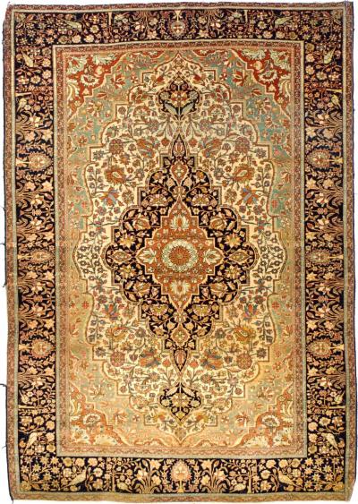Antique Mohtasham Kashan Area Rug 4 6 x 6 9 