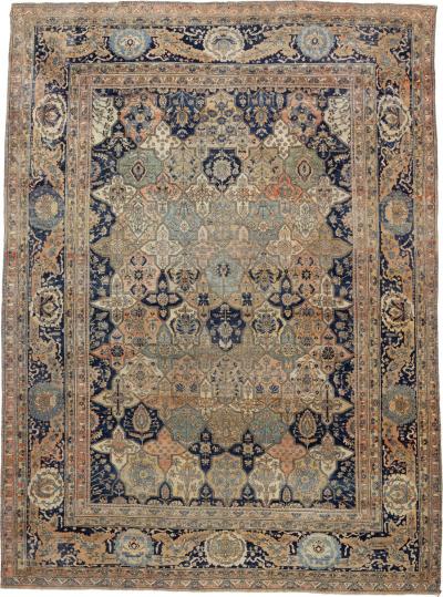 Antique Mohtasham Kashan Rug 84 x 113 