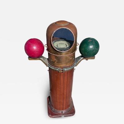 Antique Nautical Us Navy Ships Binnacle Compass