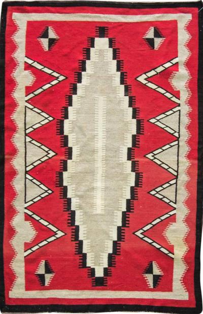 Antique Navajo Eye dazzler Rug 39 x 511 