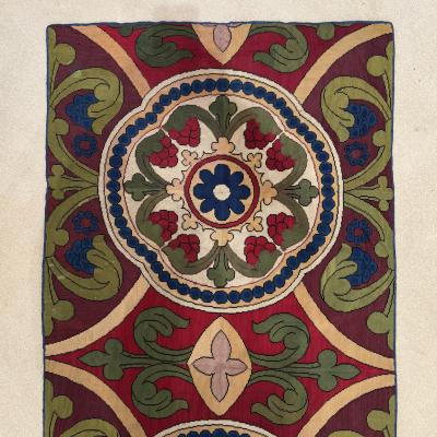 Antique Neoclassical Needlepoint Rug France circa 1860