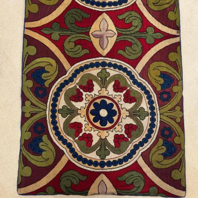 Antique Neoclassical Needlepoint Rug France circa 1860