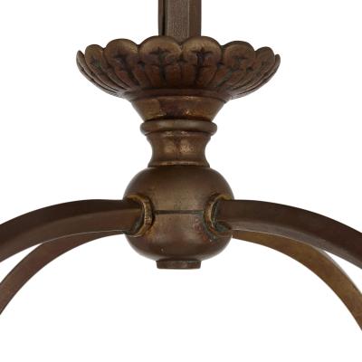 Antique Neoclassical style brass hall lantern