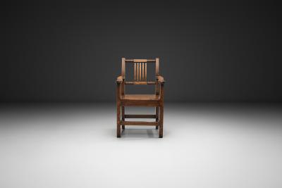 Antique Oak Carver Armchair United Kingdom ca 1880s