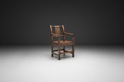 Antique Oak Carver Armchair United Kingdom ca 1880s