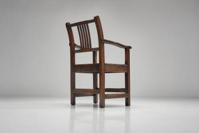 Antique Oak Carver Armchair United Kingdom ca 1880s