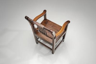 Antique Oak Carver Armchair United Kingdom ca 1880s
