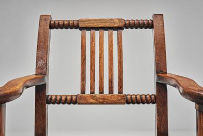 Antique Oak Carver Armchair United Kingdom ca 1880s