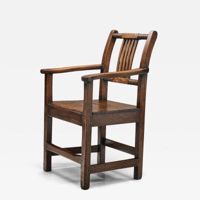 Antique Oak Carver Armchair United Kingdom ca 1880s