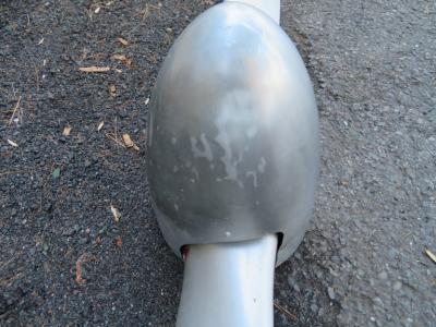 Antique Original Midcentury Metal Airplane Propellor with Nosecone