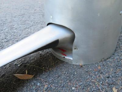 Antique Original Midcentury Metal Airplane Propellor with Nosecone