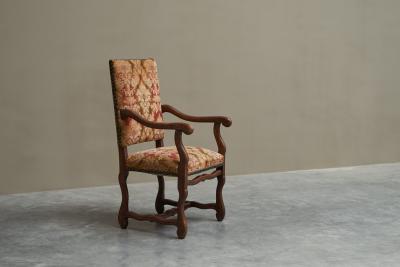 Antique Os de Mouton Chair in Solid Wood and Tapisserie 19th Century