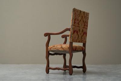 Antique Os de Mouton Chair in Solid Wood and Tapisserie 19th Century