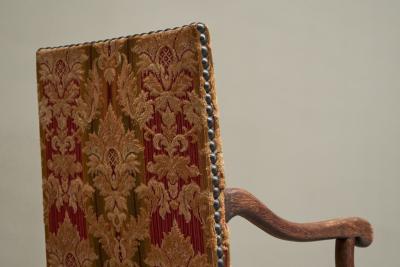 Antique Os de Mouton Chair in Solid Wood and Tapisserie 19th Century