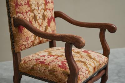 Antique Os de Mouton Chair in Solid Wood and Tapisserie 19th Century