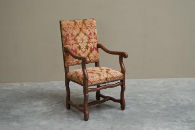 Antique Os de Mouton Chair in Solid Wood and Tapisserie 19th Century