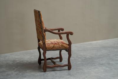 Antique Os de Mouton Chair in Solid Wood and Tapisserie 19th Century