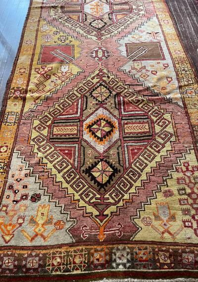 Antique Oushak Gallery Runner