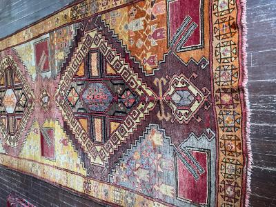 Antique Oushak Gallery Runner