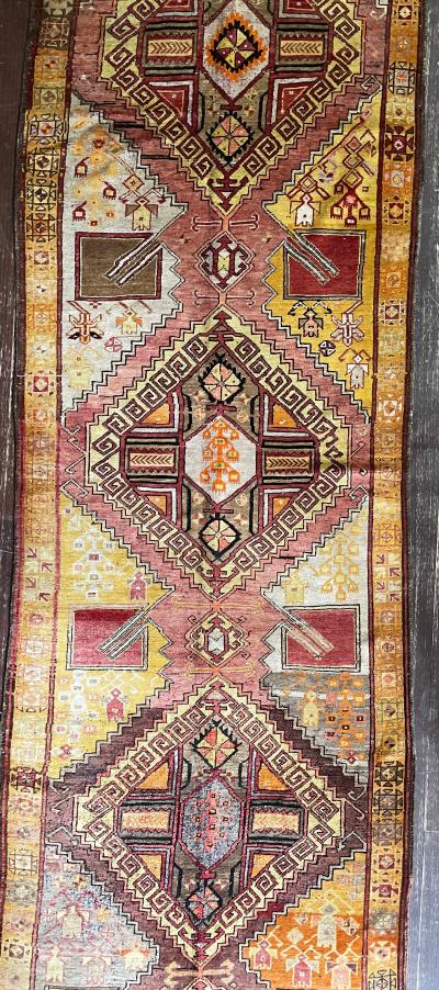 Antique Oushak Gallery Runner