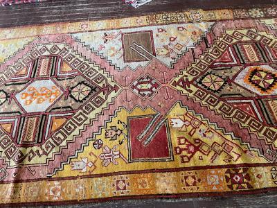 Antique Oushak Gallery Runner