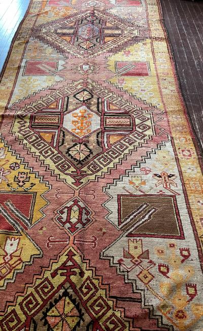 Antique Oushak Gallery Runner