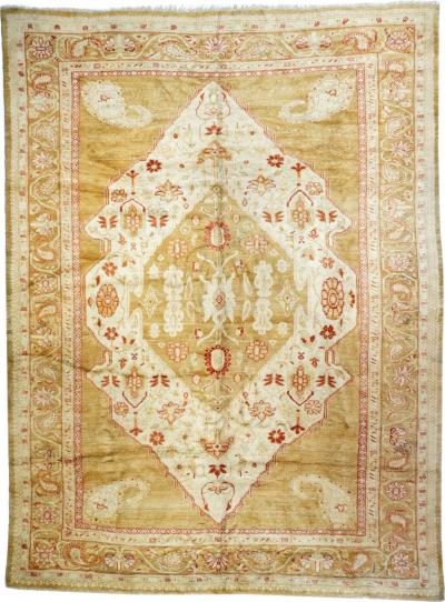 Antique Oushak Rug 10 x 13 5 