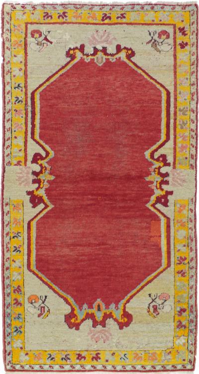 Antique Oushak Rug 24 x 46