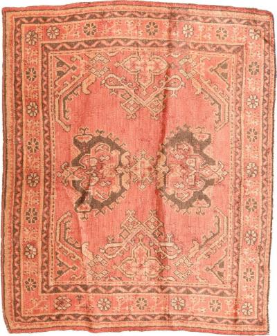 Antique Oushak Rug 5 7 x 6 6 