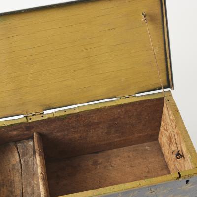 Antique Painted Chest in Leaf Design American Early 20th century