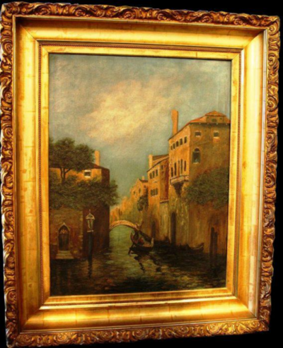 Antique Painting of Venice