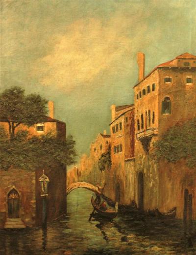 Antique Painting of Venice