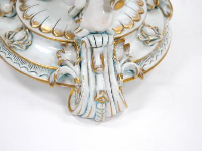 Antique Pair Large German Meissen Porcelain Figural Centerpieces