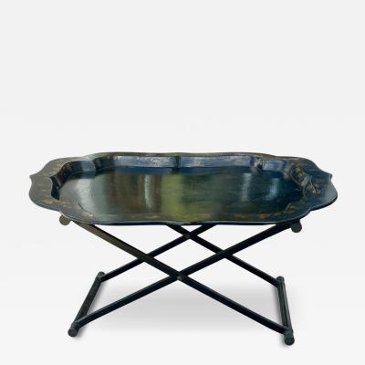 Antique Paper Mache Tray Cocktail Table