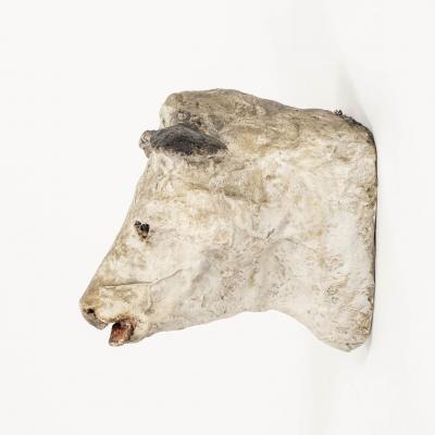 Antique Papier M ch Cow Head
