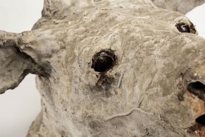 Antique Papier M ch Cow Head