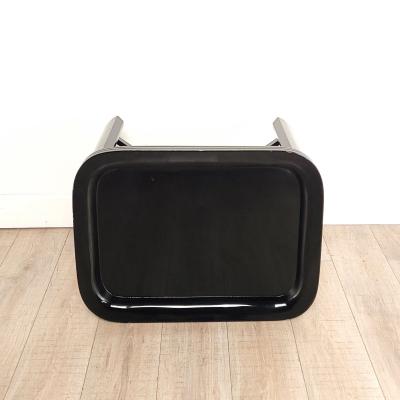 Antique Papier m ch Lacquered Tray on Later Stand