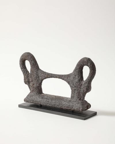 Antique Patinated Cast Iron Boot Scraper on Stand