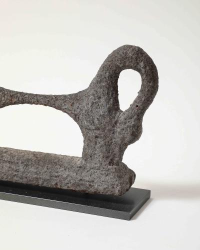 Antique Patinated Cast Iron Boot Scraper on Stand