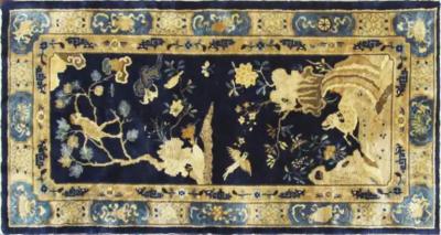 Antique Peking Art Deco Chinese Rug Animal Birds 37 x 610 