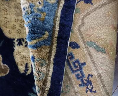 Antique Peking Art Deco Chinese Rug Animal Birds 37 x 610 